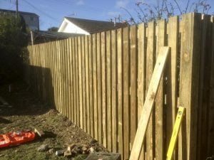garden fence in progress
